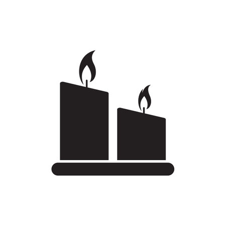 Candle Vector icon design illustration Templateのイラスト素材