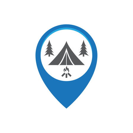 Camp tent element Vector icon design illustration Templateのイラスト素材