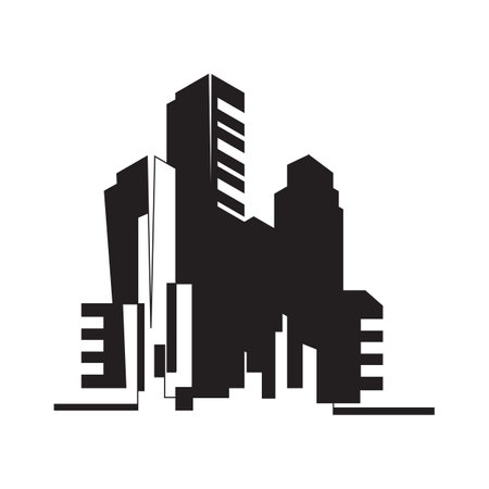 Modern City skyline . city silhouette. vector illustration in flat designのイラスト素材