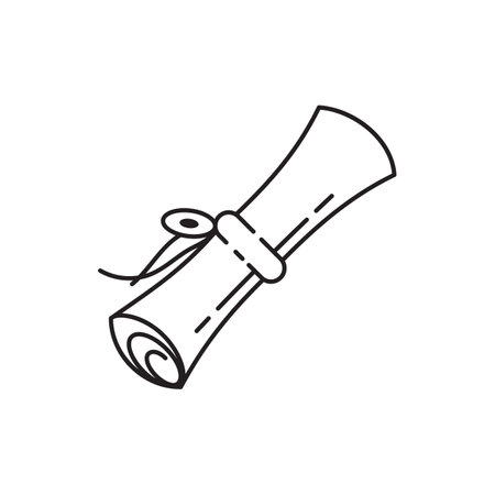 Old paper with line art  icon design templateのイラスト素材