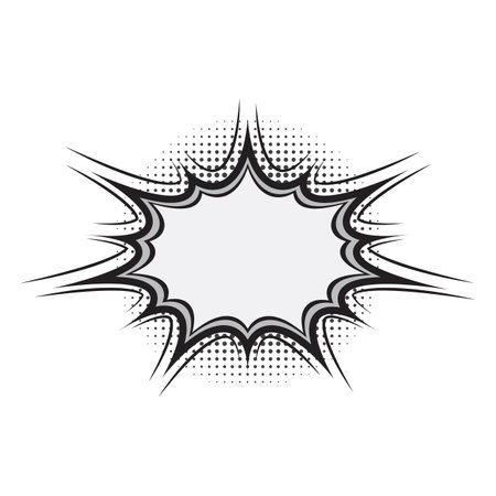 Explosion Pop art cartoon comic isolated. Vector illustrationのイラスト素材