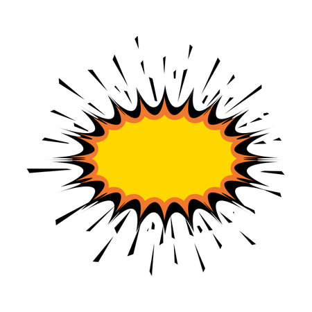 Explosion Pop art cartoon comic isolated. Vector illustration