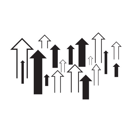 Business arrow up growth trading investmentのイラスト素材