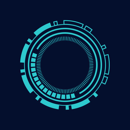 sci fi circle frame modern user interface element Technology futuristicのイラスト素材