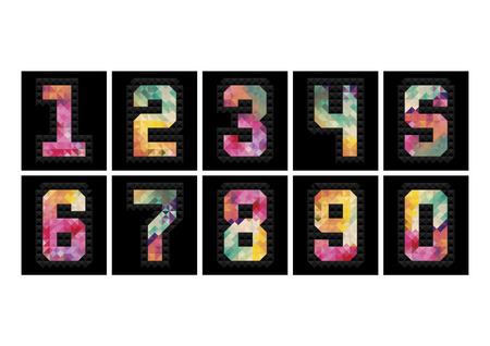 illustration of abstract color numbers