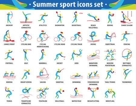 Summer games icons set.のイラスト素材