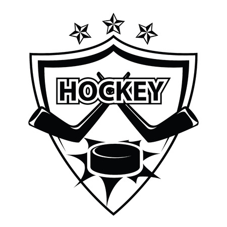 Ice hockey , badge, label and design elementsのイラスト素材