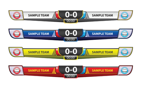 Template scoreboard design elements for sport, vector illustration.のイラスト素材
