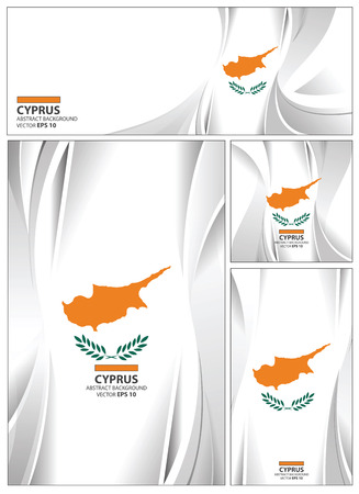 Cyprus flag abstract colors background. Collection banner design. brochure vector illustration.のイラスト素材