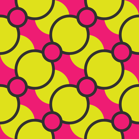 Retro seamless pattern with circles. Colorful vector background.のイラスト素材