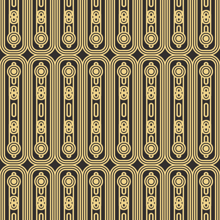 Vector modern tiles pattern. Abstract art deco seamless monochrome backgroundのイラスト素材