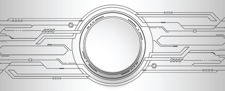 Abstract futuristic high computer technology. gray color background. Vector illustration.のイラスト素材