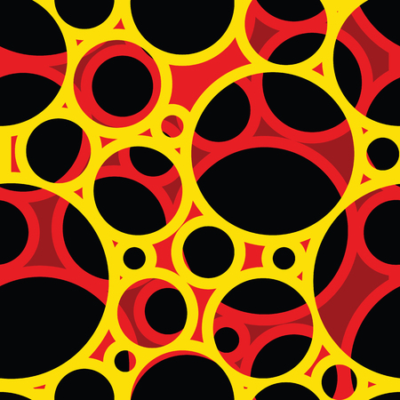 Abstract color round cells seamless pattern. vector illustration.のイラスト素材