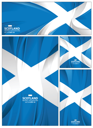 Scotland flag abstract colors background. Collection banner design. brochure vector illustration.のイラスト素材