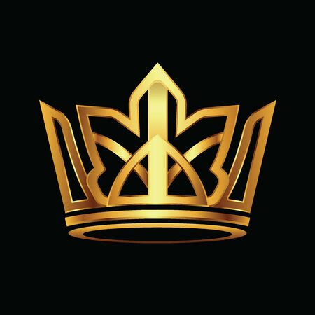 Modern Crown Logo Royal King Queen abstract Logo. Vector illustration.のイラスト素材