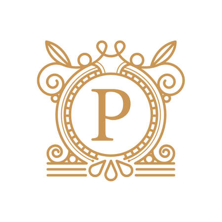 Premium Letter P Logo and Monogram Design, vector template.のイラスト素材