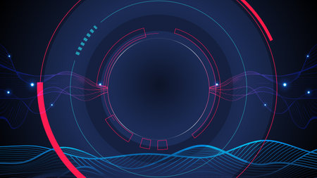 Abstract futuristic technology background. Elegant gray backdrop for business tech presentations. vector illustration.のイラスト素材