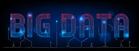 abstract big data internet technology background. vector illustration.のイラスト素材