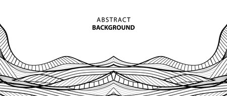 Abstract line wave element vector background. striped wavy style.のイラスト素材