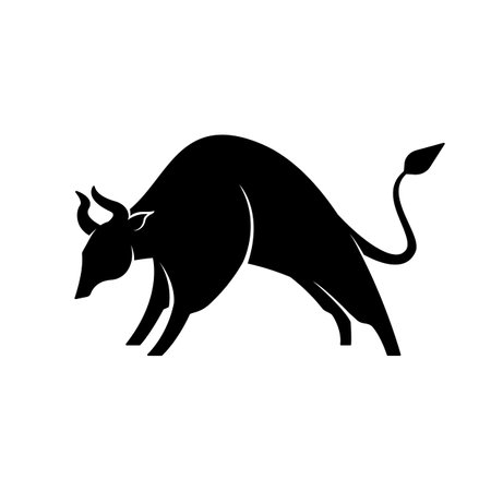 Buffalo animals logo icon. Vector of bull design on white backgroundのイラスト素材