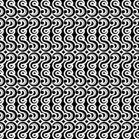 Abstract geometric pattern with stripes. seamless vector background. Black and white texture.