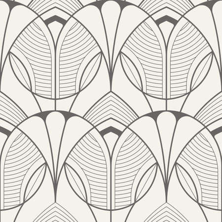 Vector modern geometric tiles pattern. Abstract art deco seamless luxury background.のイラスト素材