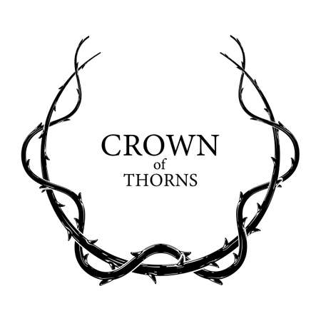 Silhouette of crown of thorns.のイラスト素材