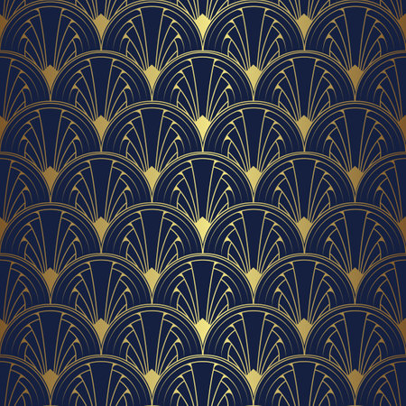 Art deco Geometric decorative with circles pattern. vector illustration.のイラスト素材