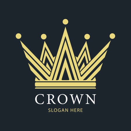 Creative Crown Concept Logo Vector Design Templateのイラスト素材