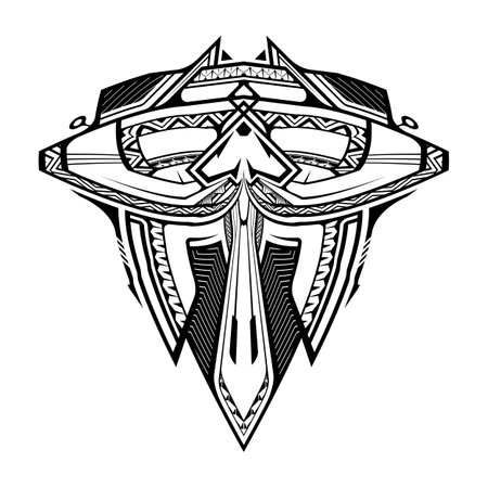 polynesian tattoo wrist sleeve tribal pattern forearm.  ethnic template ornaments vector.のイラスト素材