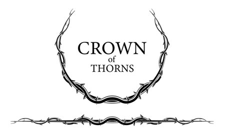 Silhouette of crown of thorns.のイラスト素材