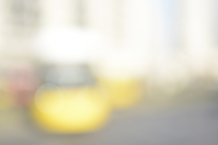 blurred background, city traffic, tramの写真素材