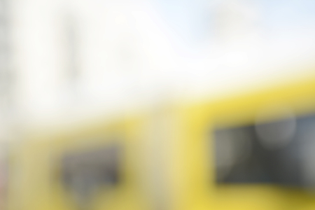 blurred background, city traffic, tramの写真素材