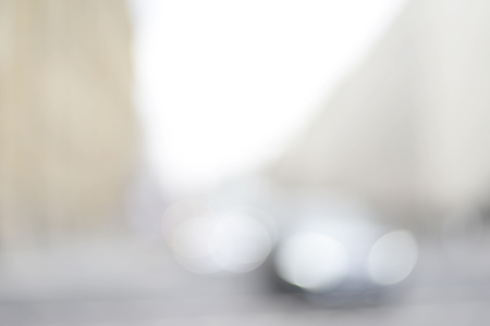 blurred background , city traffic , car lights の写真素材