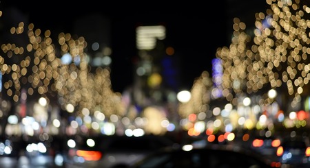 city lights, blurred backgroundの写真素材