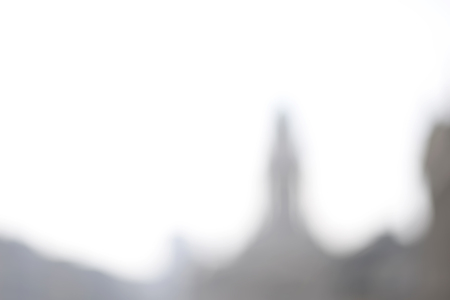 blurred background, silhouette of modern cityの写真素材