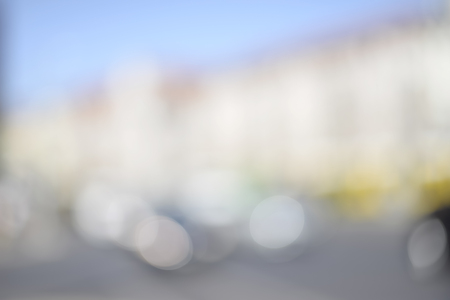 blurred background, city trafficの写真素材