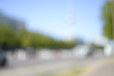 blurred background, city trafficの写真素材