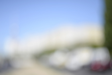 blurred background, city trafficの写真素材