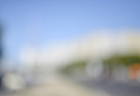 blurred background, city trafficの写真素材