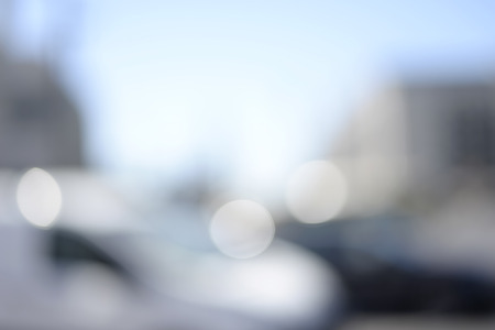 blurred background, city trafficの写真素材