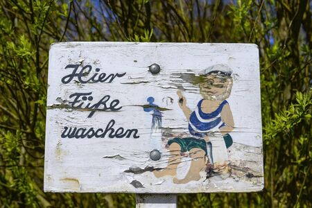 washing your feet hereの写真素材