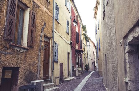 alley in old town Tourrette-Levens , France