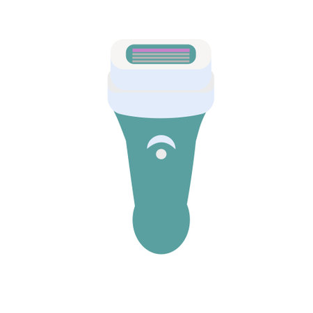 Blue and green shaver Flat vector illustrationのイラスト素材