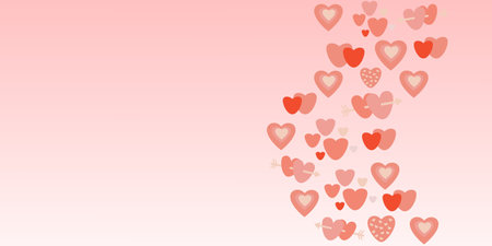 Background for St Valentines day card Flat illustrationのイラスト素材