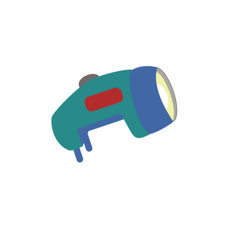 Blue green red flashlight icon Flat illustrationのイラスト素材