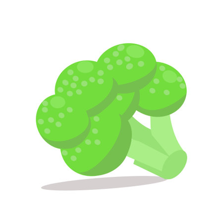 Broccoli cartoon icon Flat vector illustrationのイラスト素材