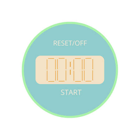Circular electric Kitchen timer cartoon icon Vector illustrationのイラスト素材