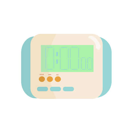 Rectangular Kitchen timer cartoon icon Vector illustrationのイラスト素材