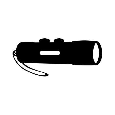 Small electrical pocket Flashlight with two buttons simple icon vector illustrationのイラスト素材